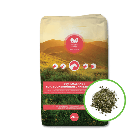 NordicGrass 50% lucernas + 50% cukurbiešu granulas, 20kg